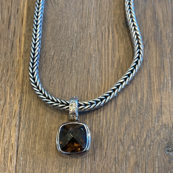 Sara Blaine sterling silver necklace with brown gemstone - Picture 6 of 6